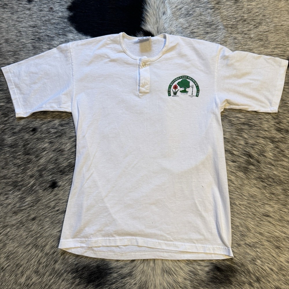 Vintage 90s Augusta Sportswear USA Made “Oberwetter Reunion” Henley Large