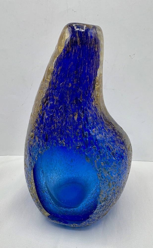 60'S Murano Glass Texted Bud Vase- Alessandro Mandruzzato Sommerso 7