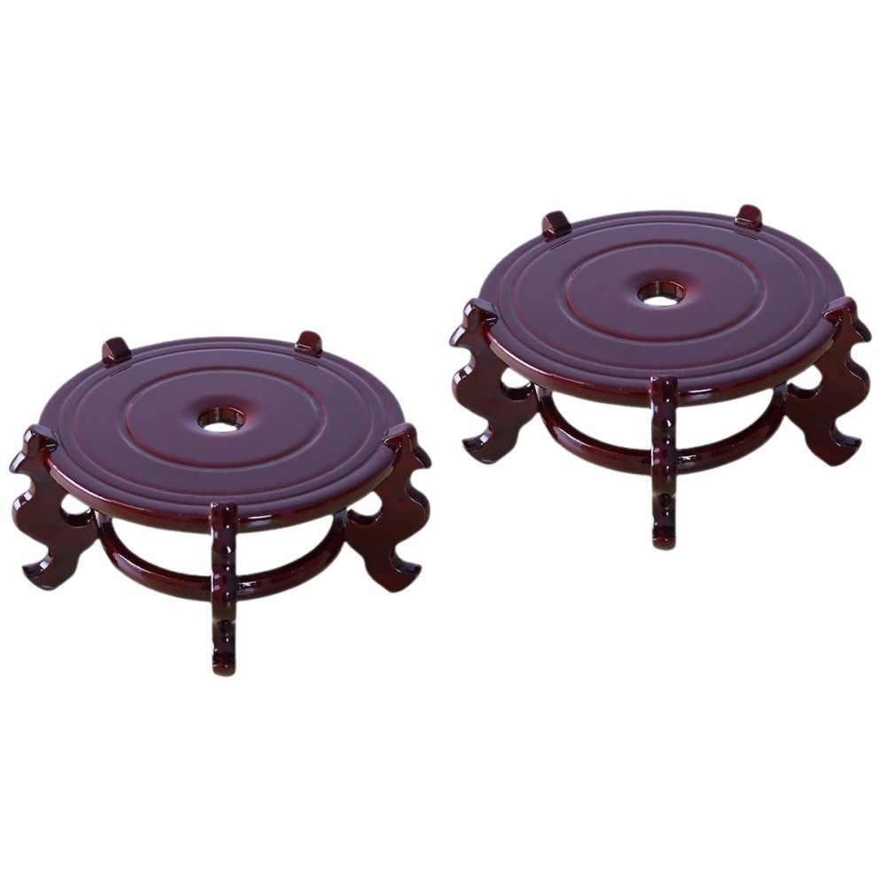 2 Pack Solid Wood Indoor Plant Stand with Planter for Flower Pots