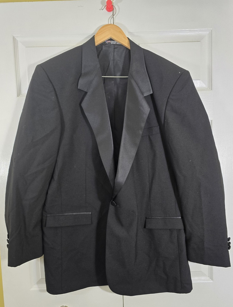 Oscar de la Renta one button Mens formal tuxedo Blazer Jacket Size 46 black