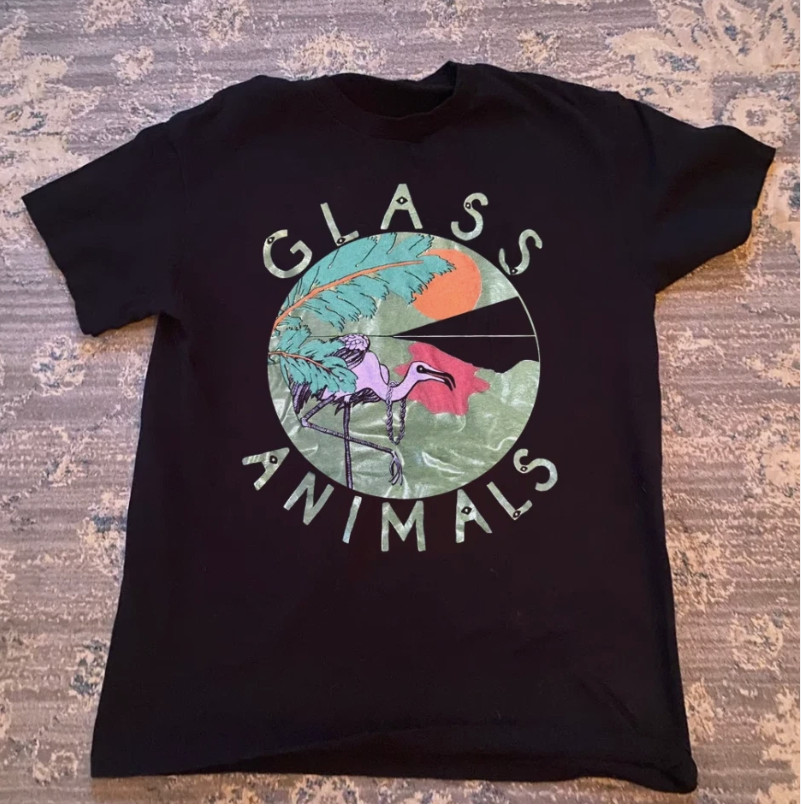 Rare! Glass Animals Band Black Shirt Unisex Concert S to 5XL
