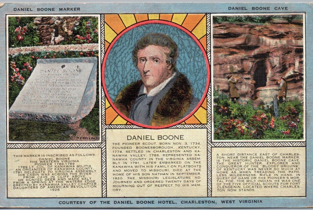 Daniel Boone Hotel - Charleston, West Virginia  Linen Postcard