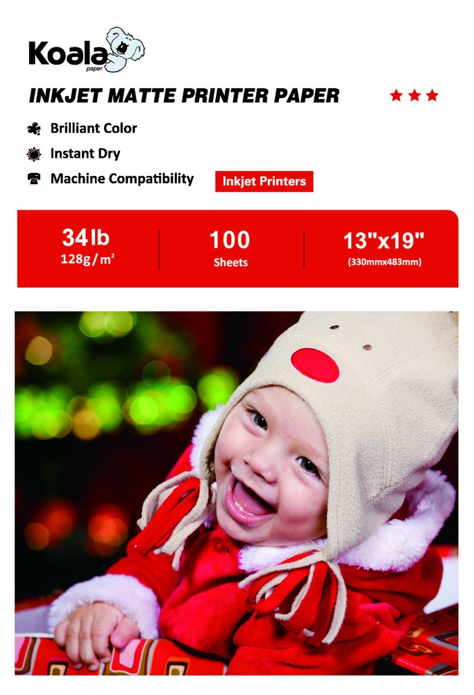 Koala Premium Matte Photo Paper 13x19 100 Sheet for Inkjet Printer Canon HP 34lb