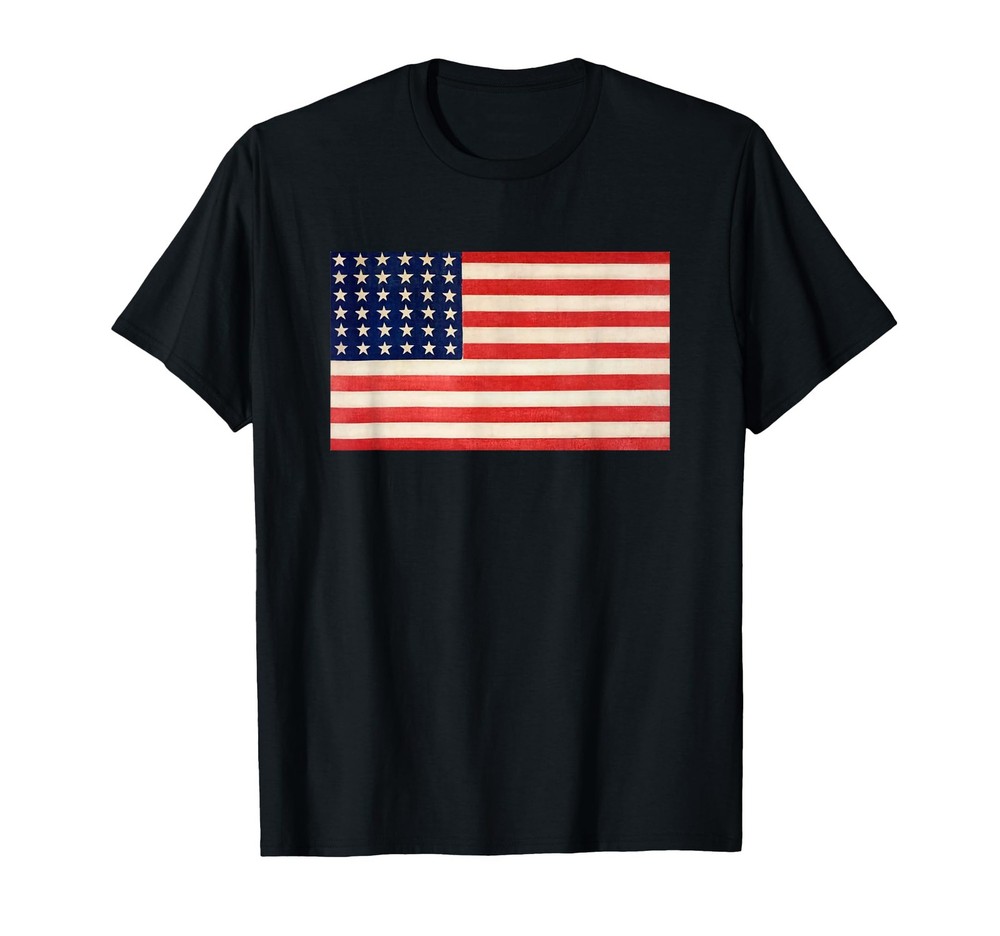 USA Flag Basic for Men Women and Kids US Patriotic Simple T-Shirt