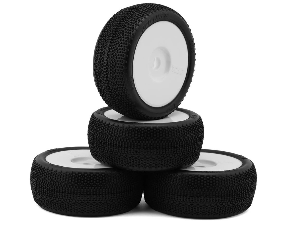 TZO Tires 500 1/8 Buggy Non-Glued Tire Set (White) (4)🌟✨25 Years on eBay! 250,000+ feedback!✨🌟