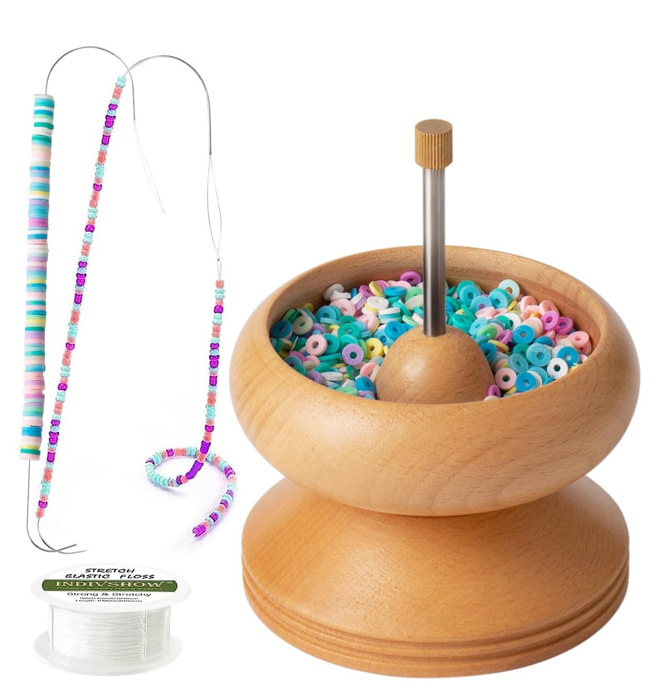 Clay Bead Spinner for Bracelet Jewelry Making String Seed Beads for Jewelry, ...