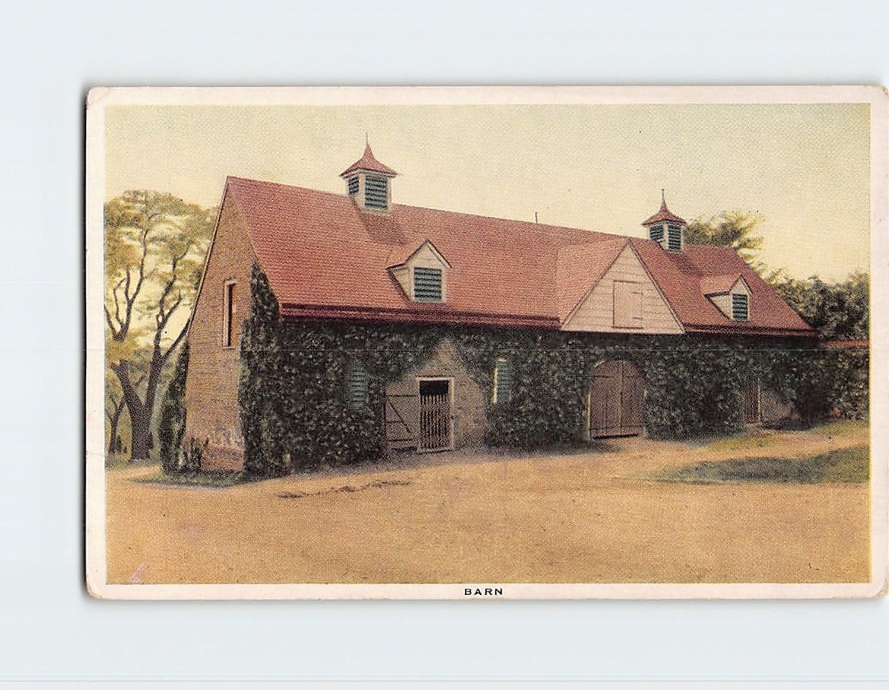 Postcard George Washington's Barn Mt. Vernon Virginia USA