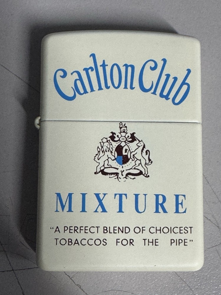 Zippo 2000 Carlton Club Mixture Tobacco Tin Series Lighter Unfired In Box D481