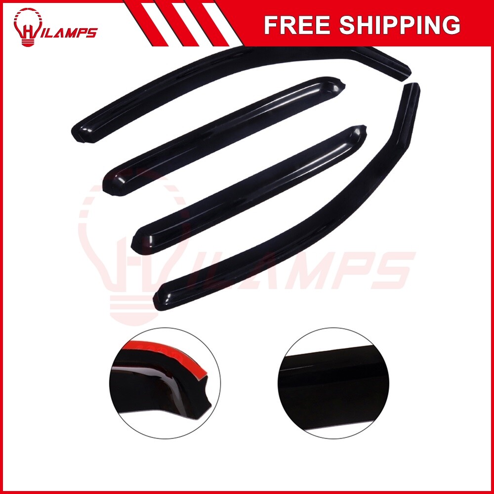 For 05-15 Toyota Tacoma Double Cab 4.0L Guard Outside Mount Tape-On Window Visor