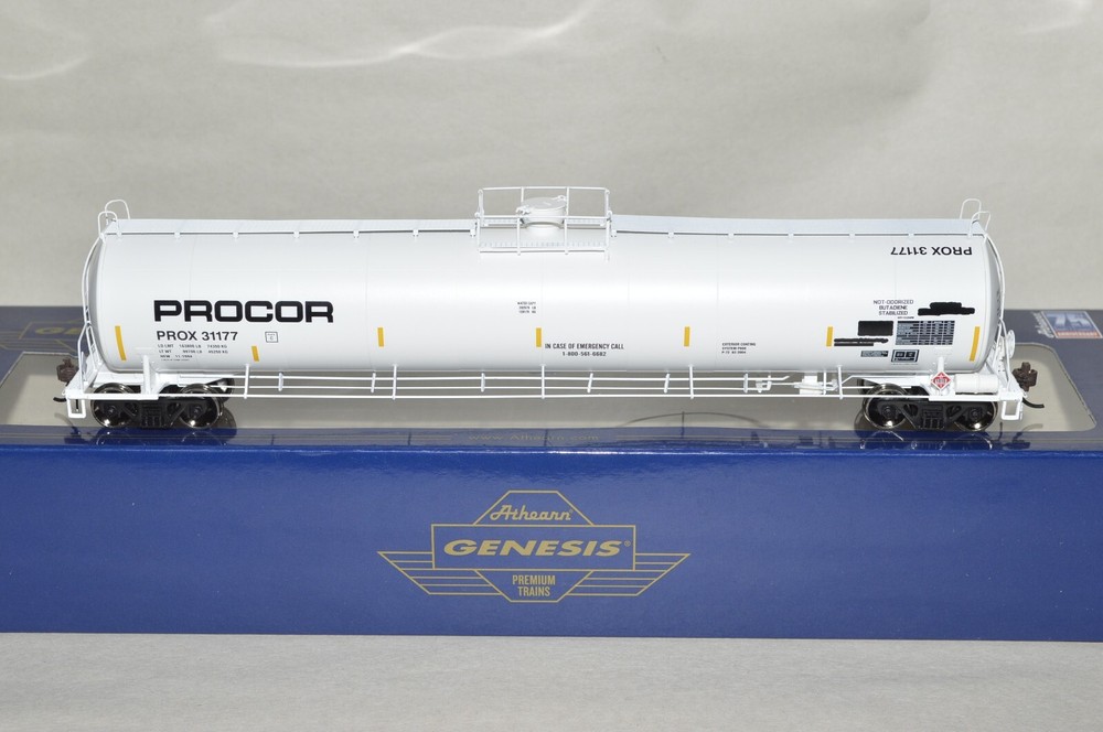 HO scale Athearn Genesis PROCOR UTC 33k gallon tank car train EARLY