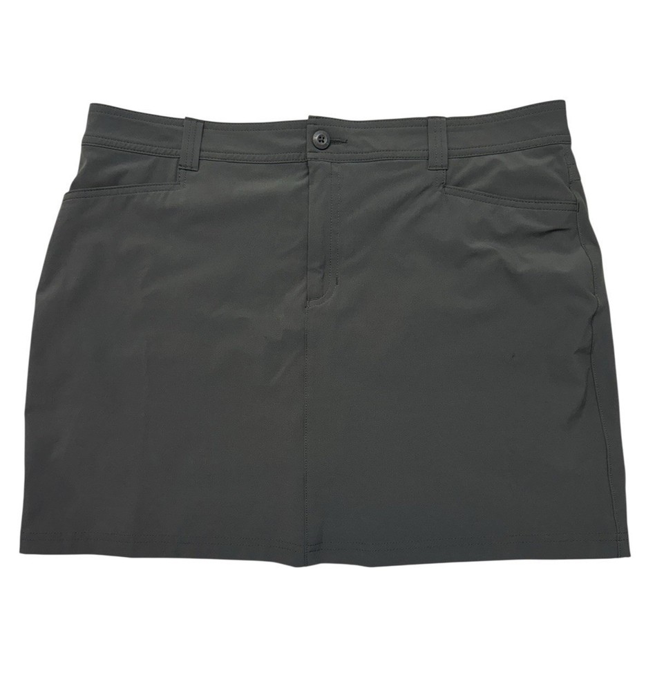 Eddie Bauer Skort Skirt Adventurer 2.0 Gray Womens Size 16 Outdoor Hiking