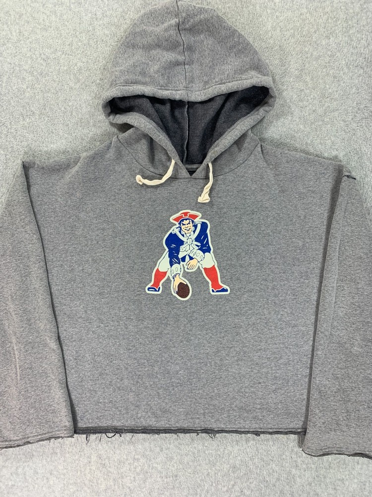 New England Patriots NFL Team Apparel Hoodie Sweatshirt (Women's XL) Gray
