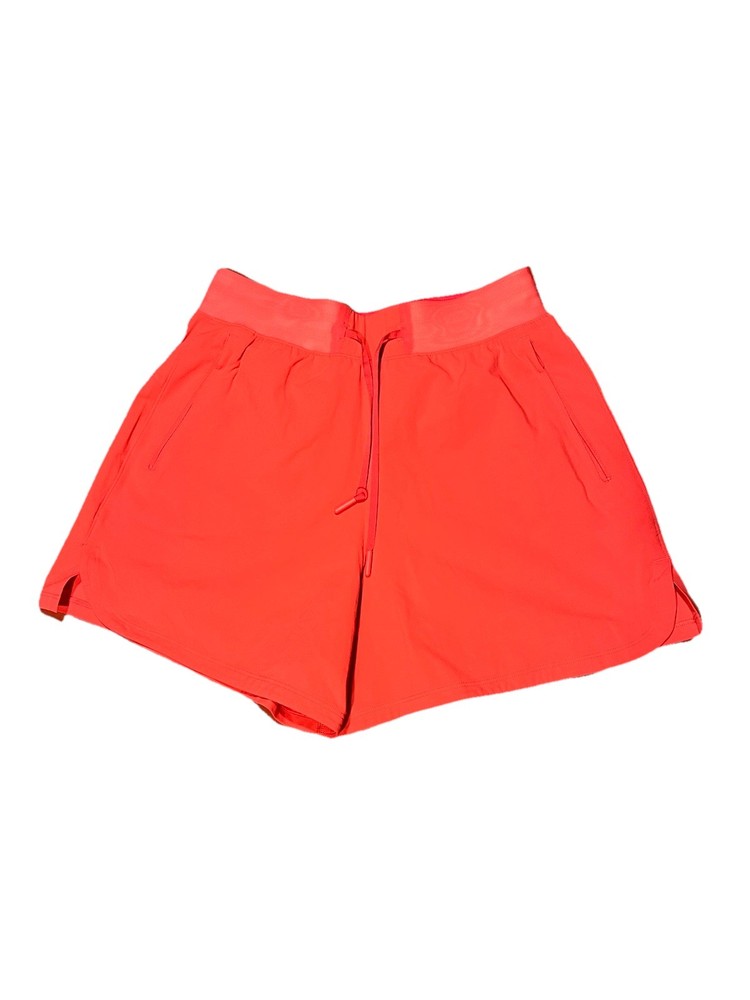 Lululemon Size 6 Drawstring Running Shorts Color /Coral Excellent Condition