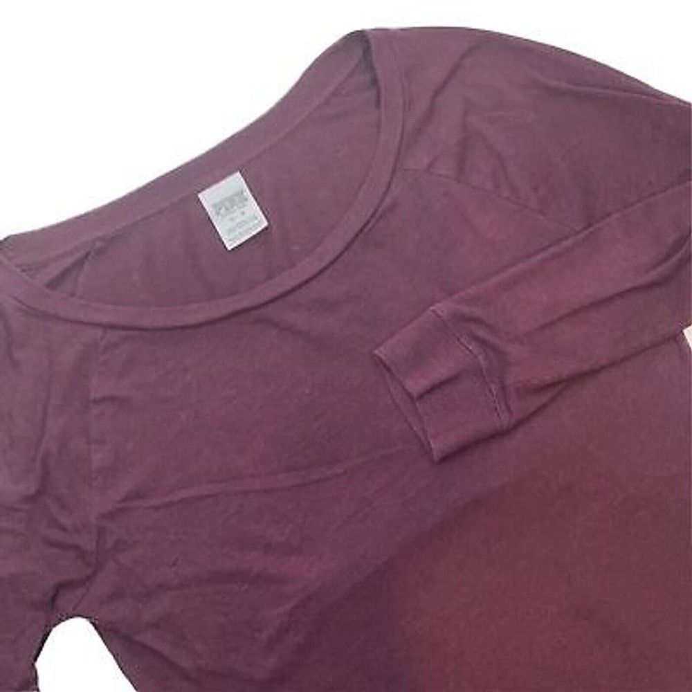 PINK Victoria’s Secret Maroon Long Sleeve Cotton Blend Shirt Women's Size XS