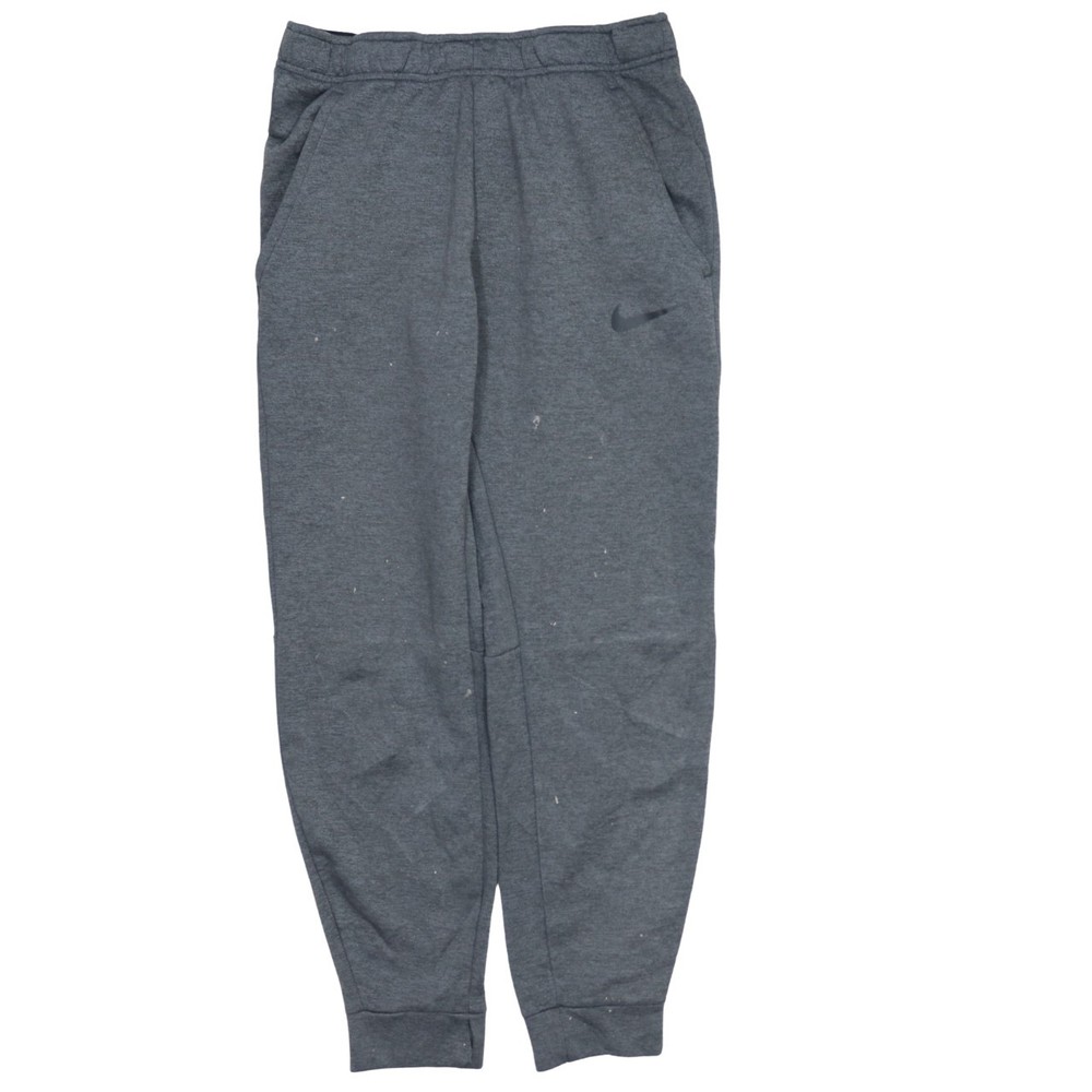 Nike Mens Joggers Dark Grey Fleece Lined Cuffed Tapered Sweatpants Logo S