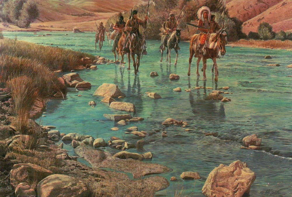 Trail That Leaves None, Native American Indians on Horses --- 6