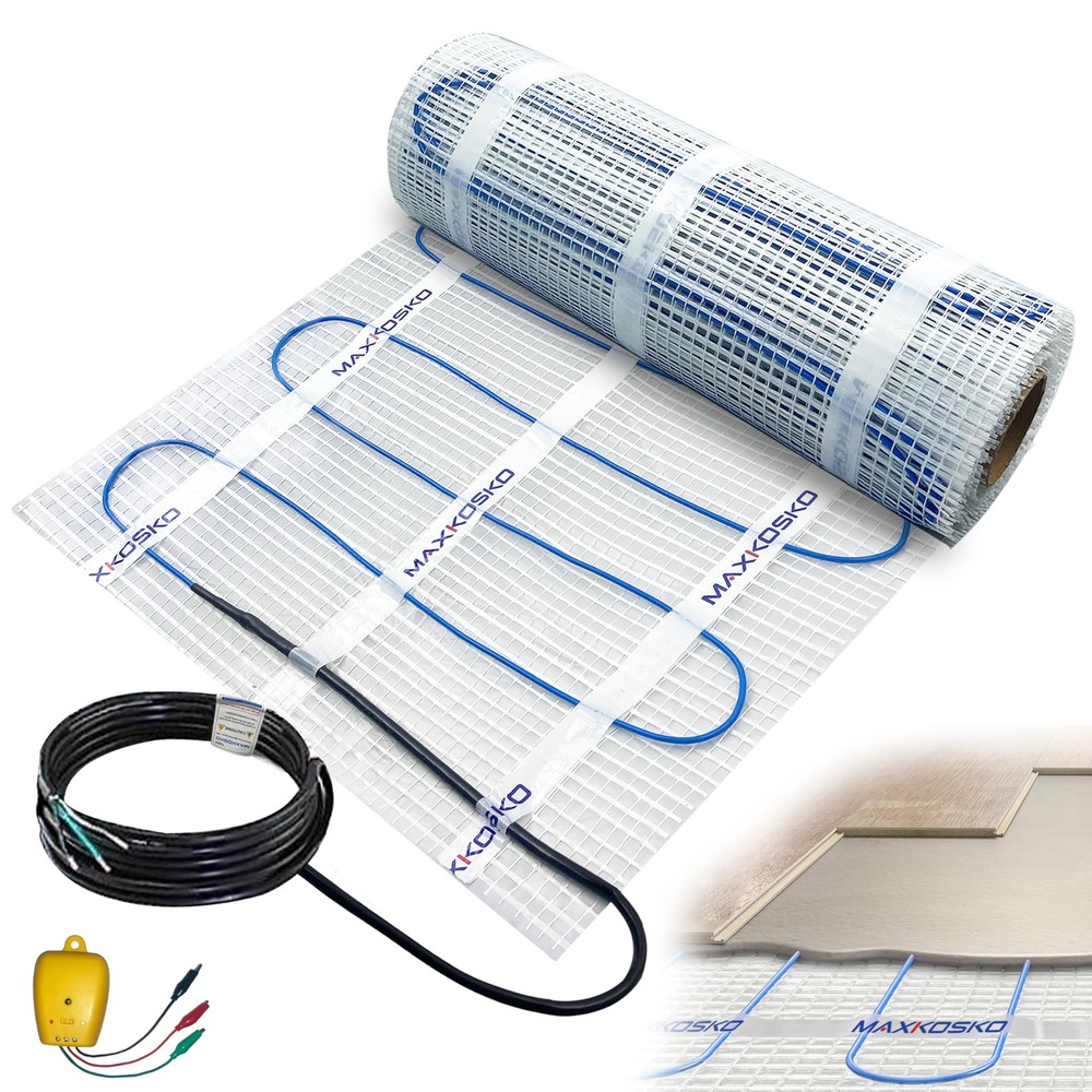 MAXKOSKO 80sq.ft. Electric Floor Heat Mat Kit 120V Underfloor Radiant Heating...