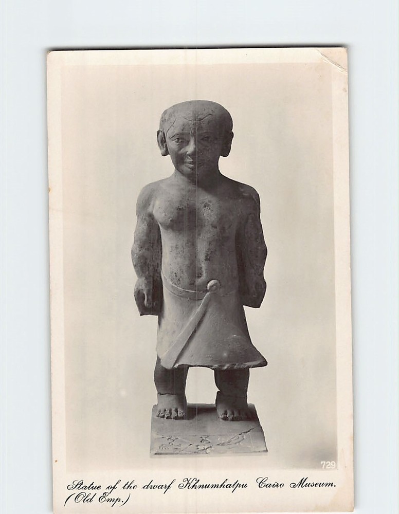 Postcard Statue of the Dwarf Khnumhotep Cairo Museum Egypt