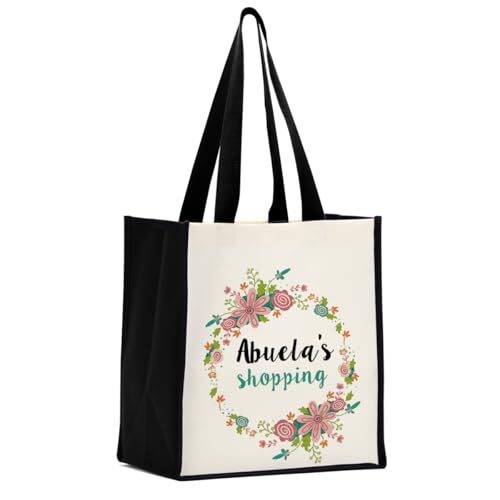 Funny Grandma Gifts Abuela Shopping Bag Tote Bag for Women Waterproof Beach B...-image