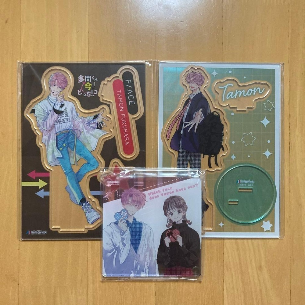 Tamon's B-Side Paid Bonus Acrylic Stand Set of 3 Tamon Fukuhara Unused