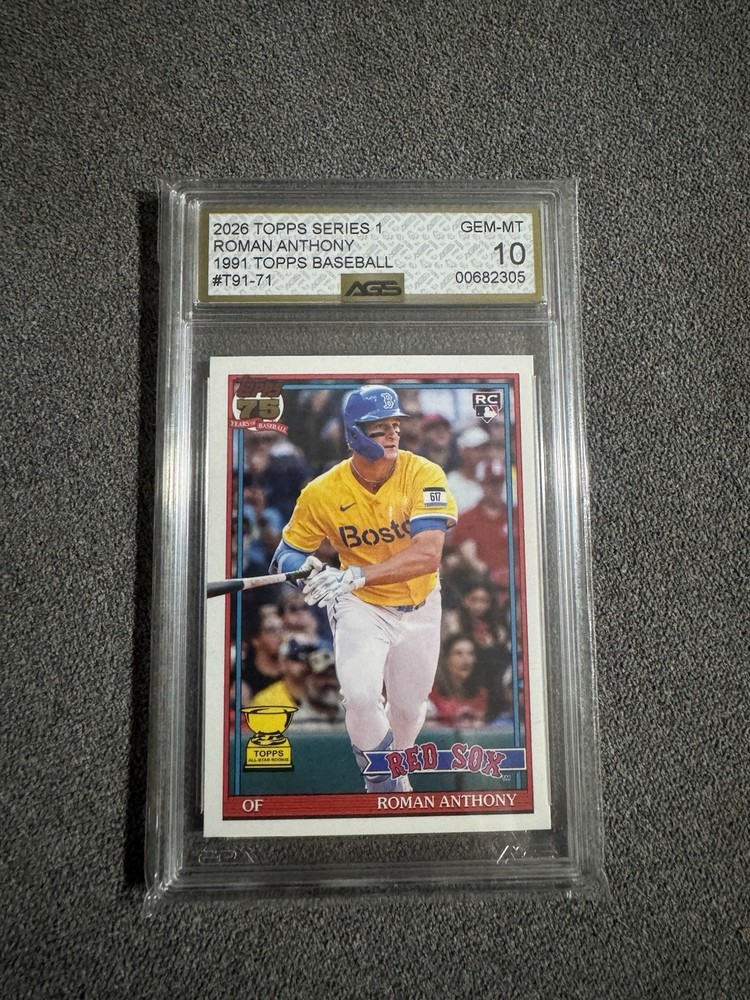 2026 Topps Series 1 Roman Anthony T91-71 Rookie AGS 10 Boston Red Sox