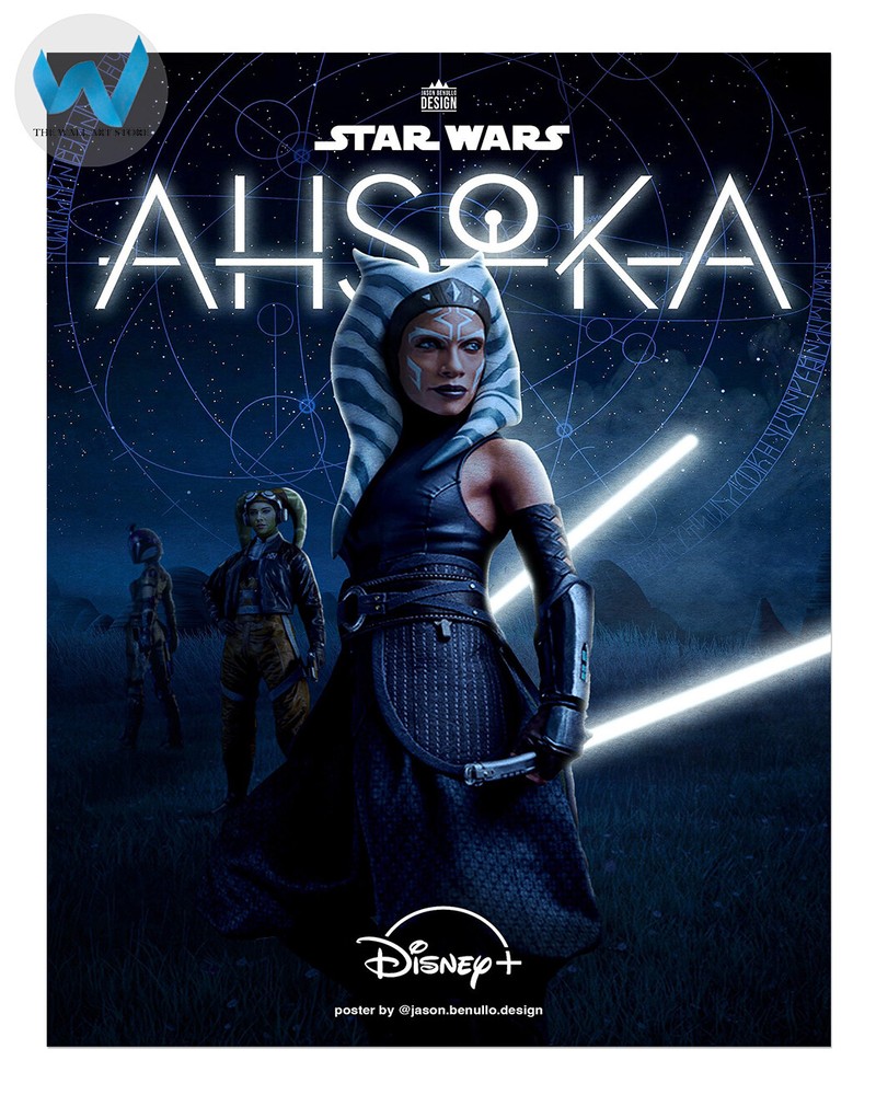 Star Wars Ahsoka Tano Series Poster Disney+ Wall Art Available in 12x16 16x20 18x24 24x36 Sizes