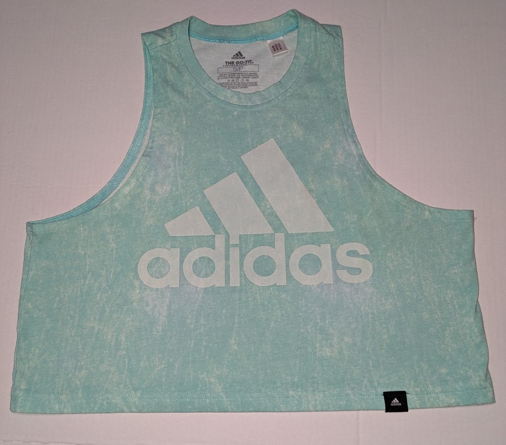 Adidas  Retro Y2K Go-To Performance Tee Tank Crop Top Sleeveless Streetwear SM
