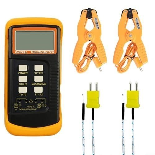 K Type Thermocouple Thermometer(-50~1300C) Digital Dual Channel 2 Thermometer Pi