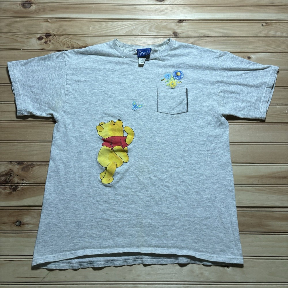 Vintage 90s Disney Winnie The Pooh Bumblebee Honey Shirt Size Large