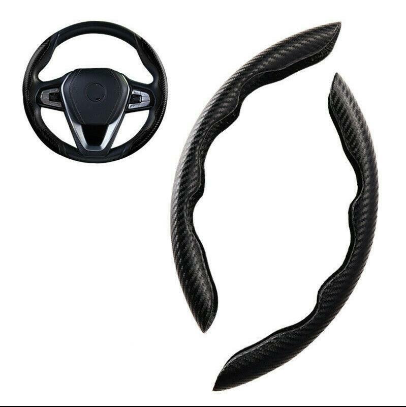 38cm Carbon Fiber Non-Slip Steering Wheel Booster Cover Car Interior Accessories