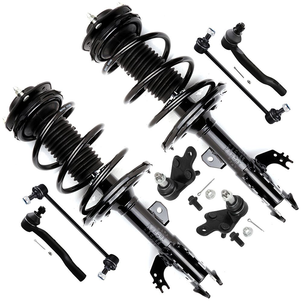 2012-2017 Toyota Camry Front Suspension Kit - Struts Sway Bars Tie Rods Ball Joints