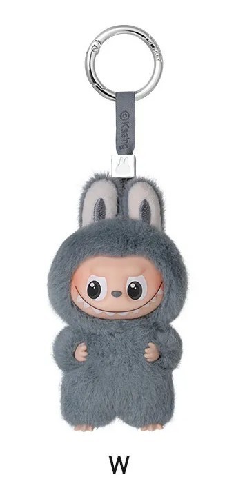 POP MART Labubu V4 The Monsters Pin For Love Alphabet Plush Pendant - Letter W