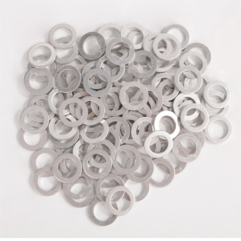 100Pcs 14MM Aluminum Oil Drain Plug Crush Washers for Honda Acura 94109-14000