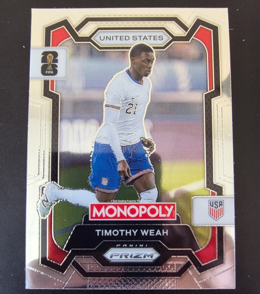 2026 Panini Prizm Monopoly FIFA World Cup Timothy Weah Card #71 USA