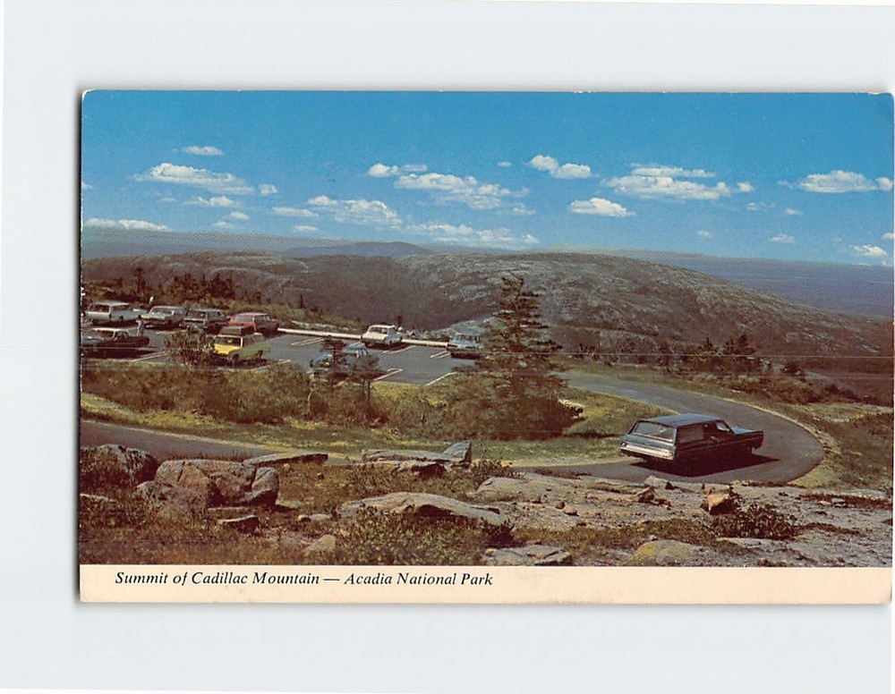 Postcard Summit of Cadillac Mountain Acadia National Park Maine USA-image