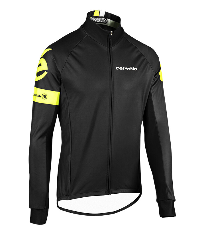 Cervelo Men's Roubaix Jacket Medium M Endura Cycling Windproof Blk/High-Vis NEW