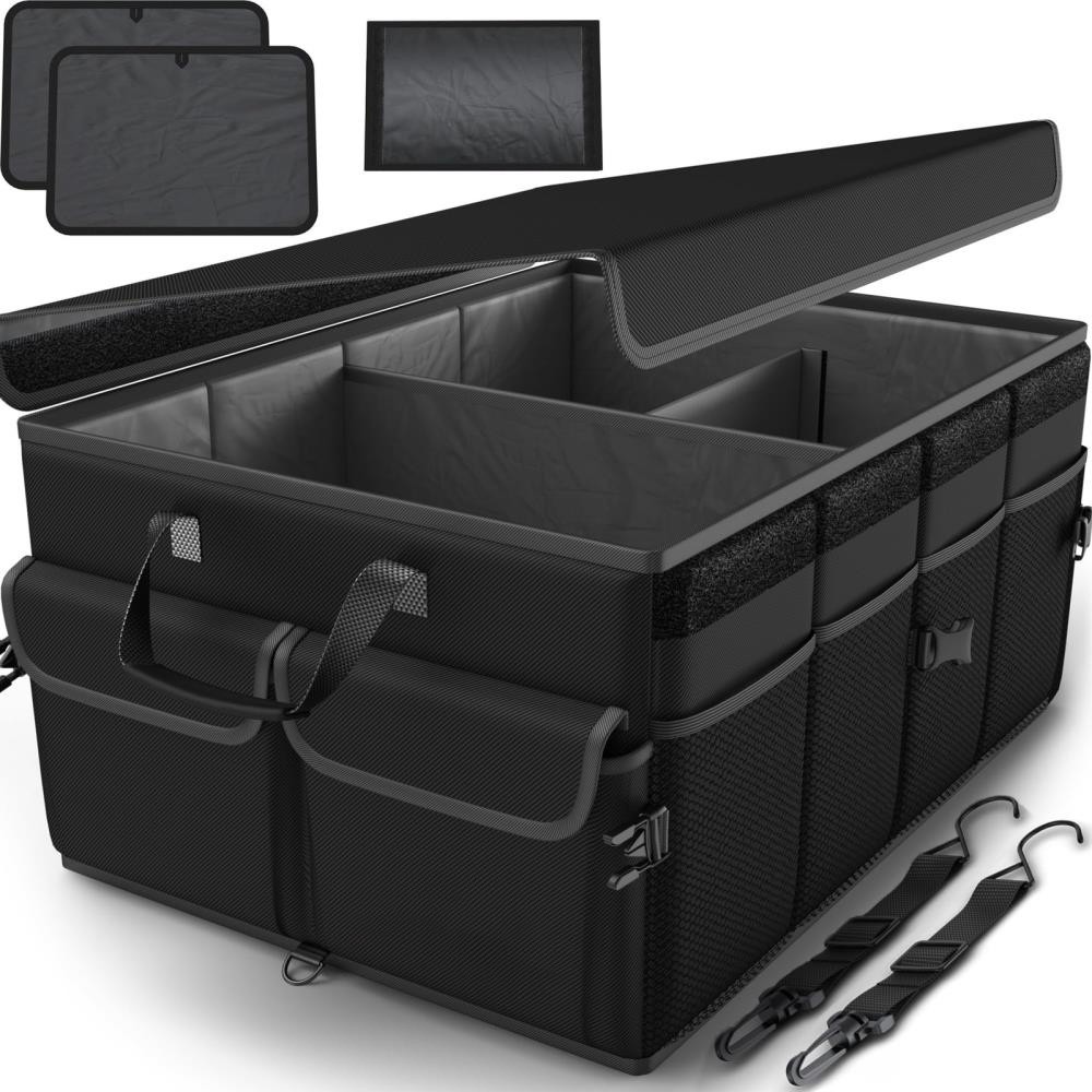 Collapsible Car Trunk Organizer with Multi Compartment for SUVs Foldable Storage