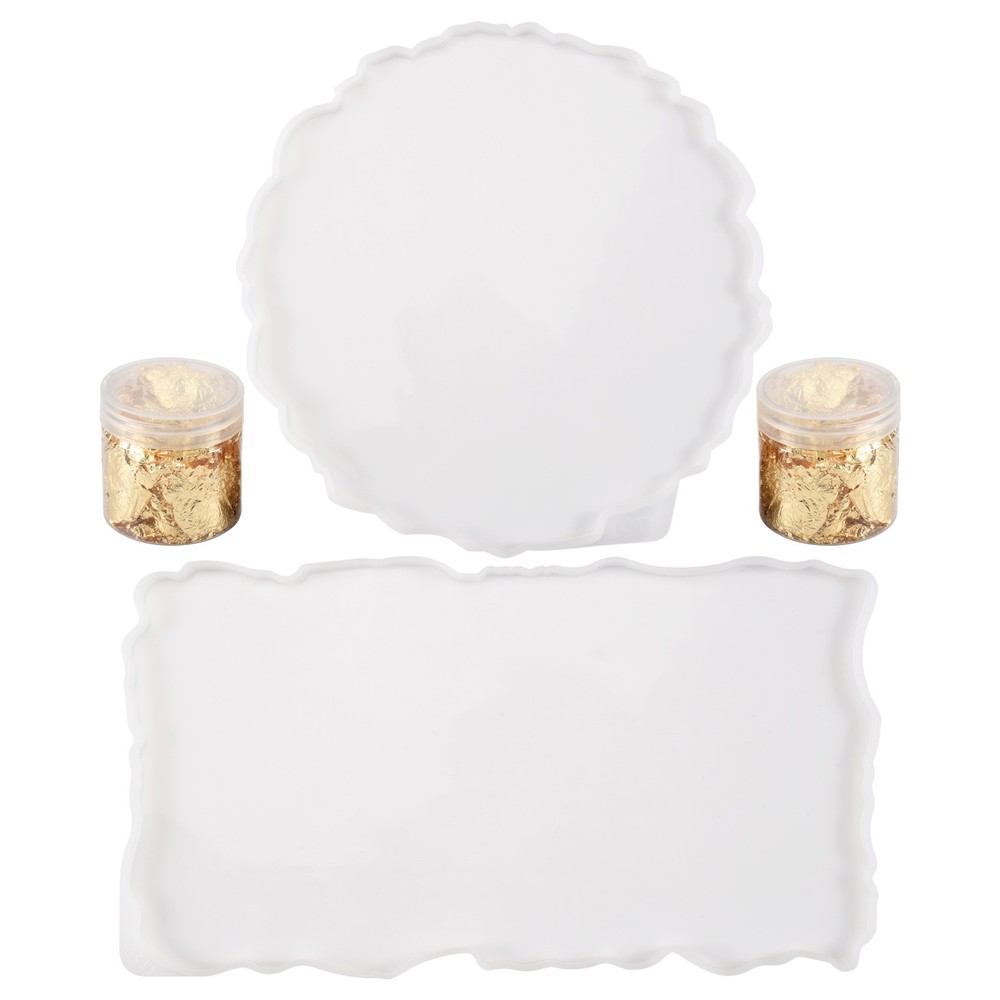2-Piece Silicone Mold Kit for DIY Epoxy Resin Trays - Irregular Shape
