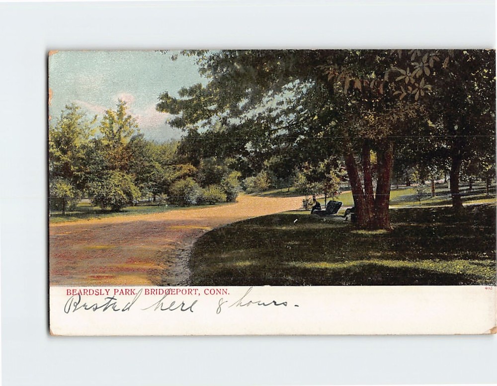 Postcard Beardsley Park Bridgeport Connecticut USA