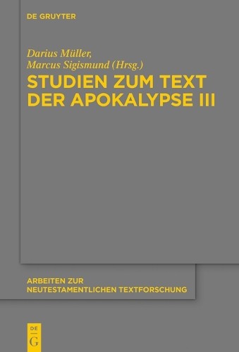 Marcus Sigismund Studien zum Text der Apokalypse III (Hardback)