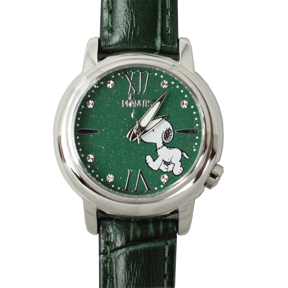 Snoopy Ladies Watch PEANUTS Green Limited Edition Serial No. 048/100 SN-1035-B