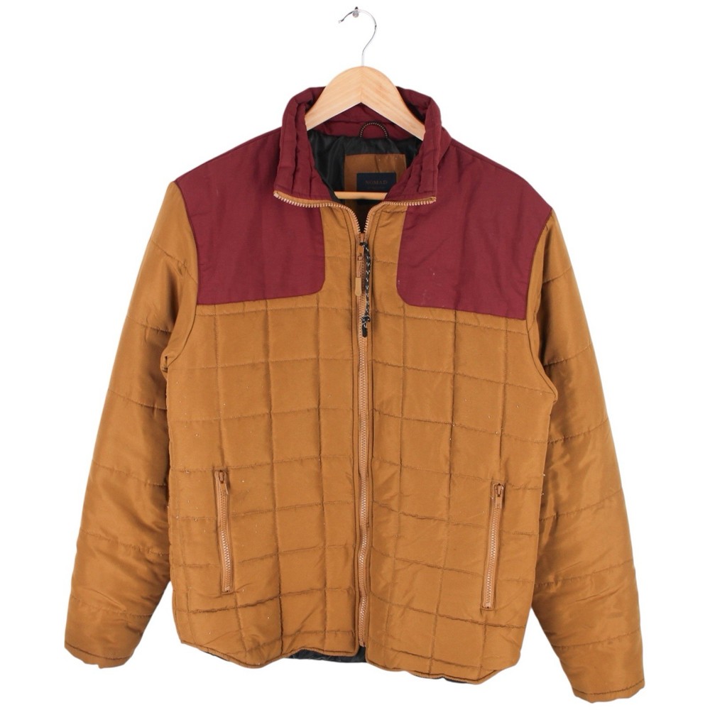 Nomad Craft Flow Quilted Puffer Jacket Brown Burgundy Men’s Size Medium