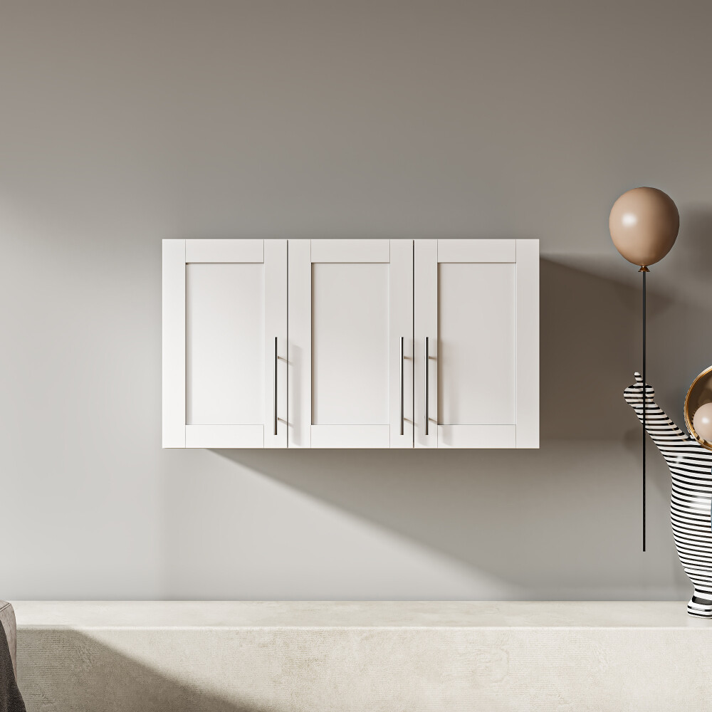 White Stackable Wall Cabinet 35.4