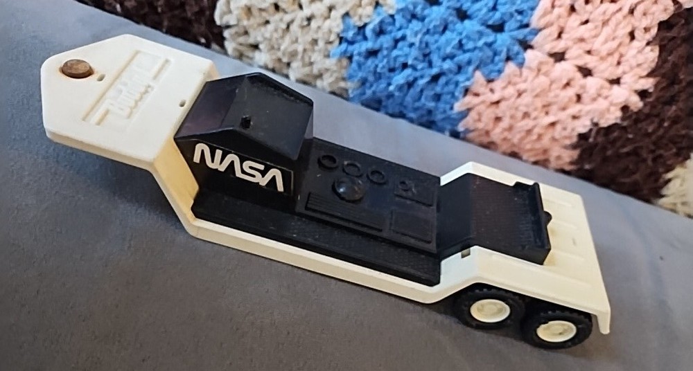 Vintage Buddy L NASA Flatbed Trailer White Macau 8