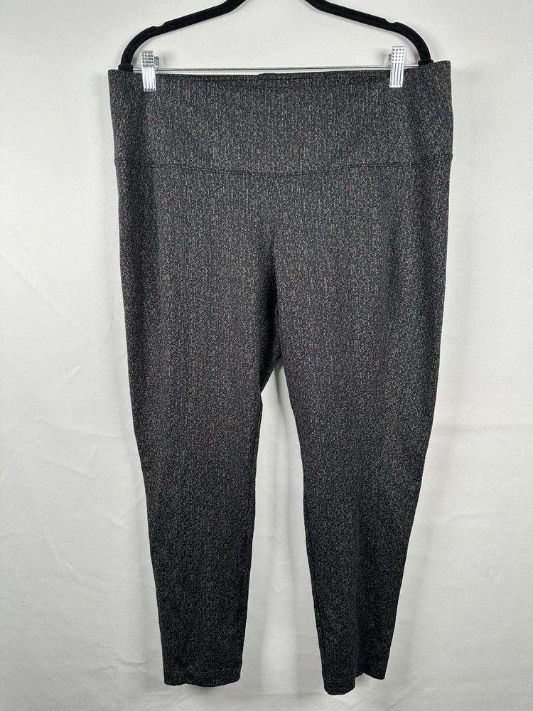 ATHLETA Leggings Women's Sz . 1X   Gray Delancey Textured Tight High Rise NWOT