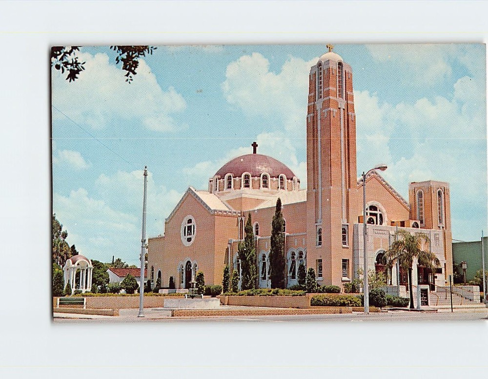 Postcard St. Nicholas Greek Orthodox Church Tarpon Springs Florida USA