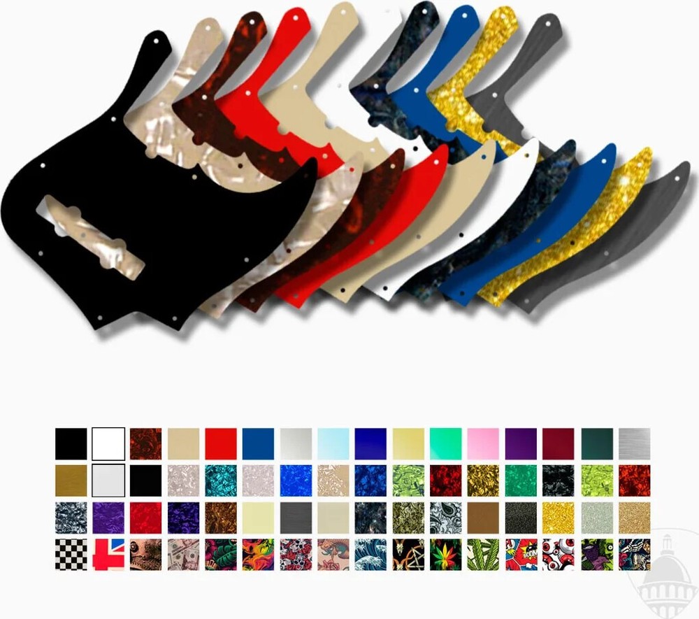 WD Custom Pickguard For Fender American Deluxe 21 Fret 5 String Jazz Bass
