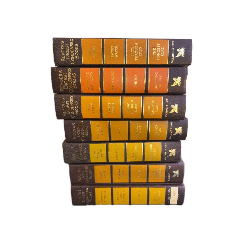 Lot of 7 Yellow Reader's Digest Select Editions Condensed Books Decoration Exact