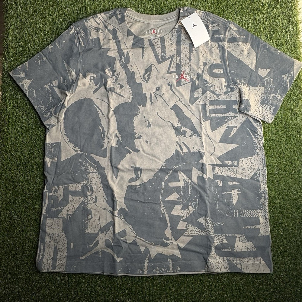 Nike Air Jordan Men's XXL All-Over Print Jumpman T Shirt