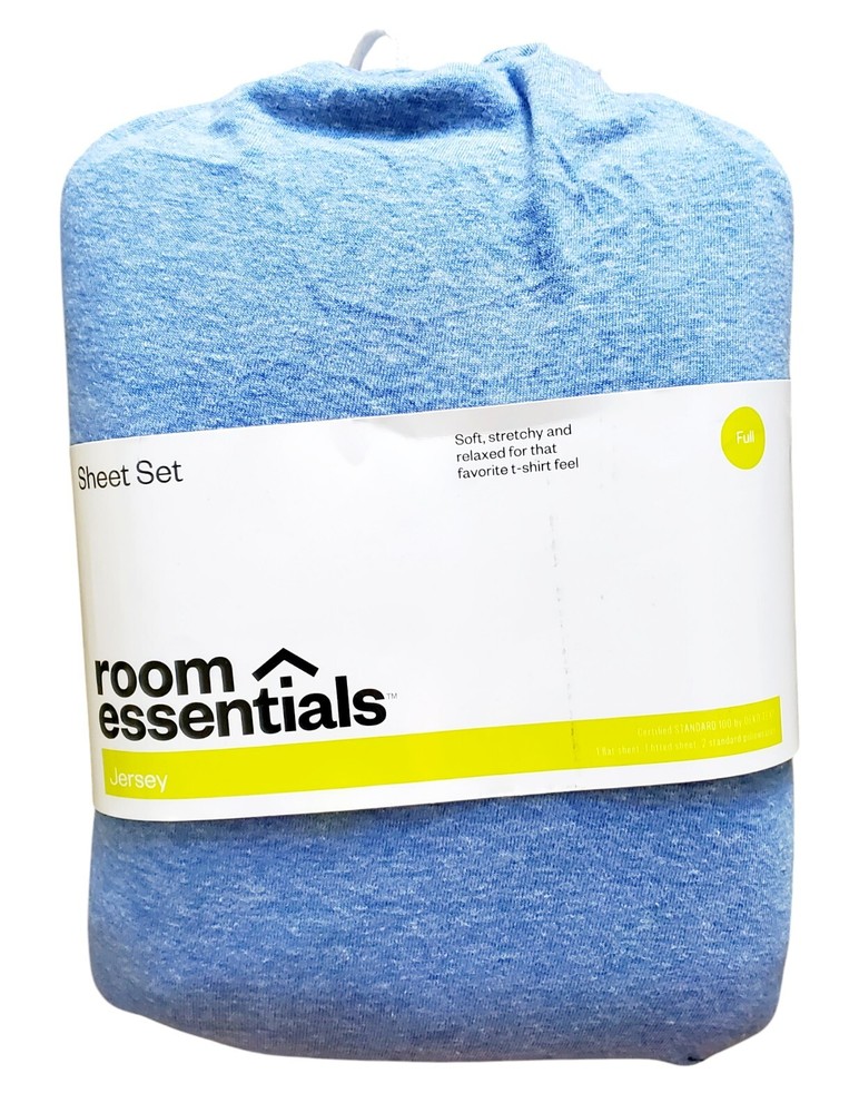 Room Essentials Jersey Sheet Set Full New